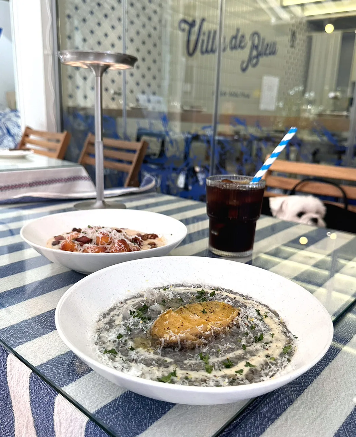 Italian meal enjoyed on the terrace