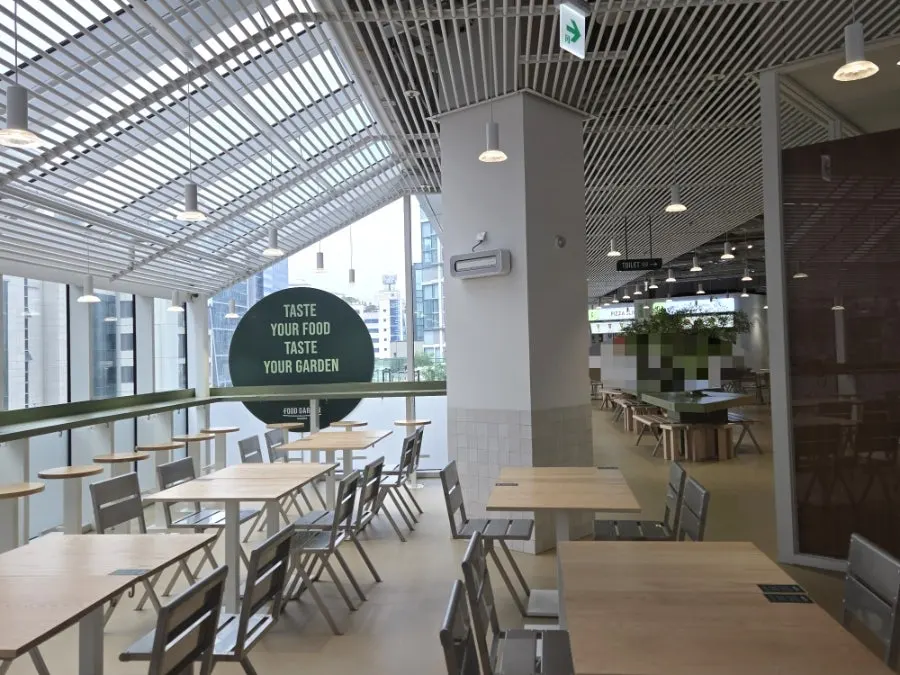 Food Garden's garden-inspired space