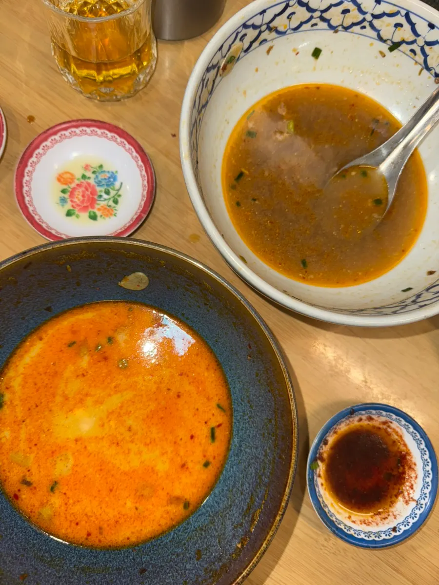 식사를 마친 타논55 테이블