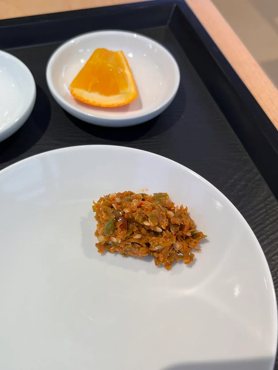 Chili paste served alongside the gomtang