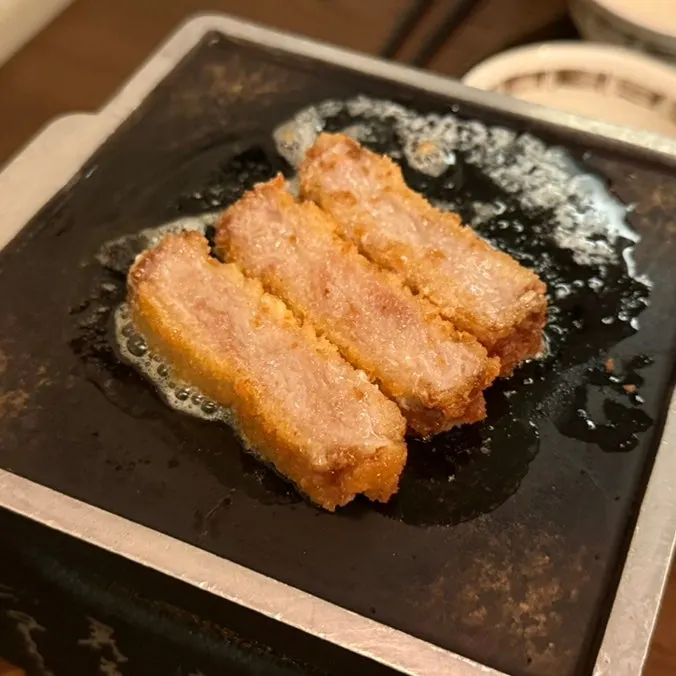 개인 화로에 올려 굽는 채끝 규카츠