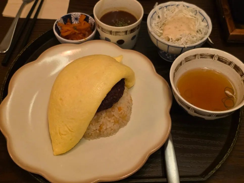 A bite of butter-grilled gyukatsu with wasabi
