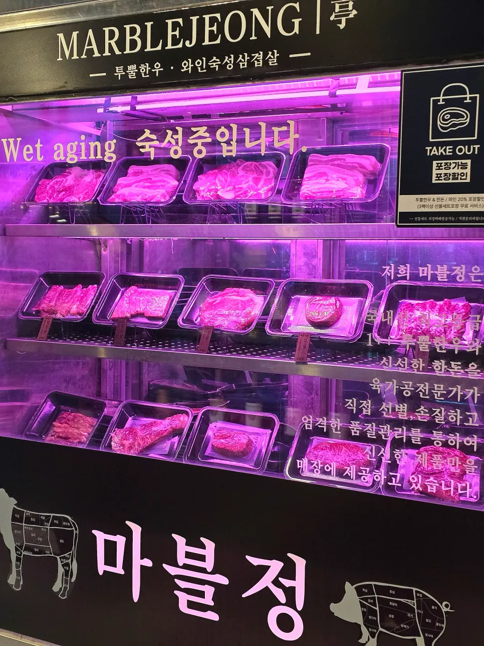 Entrance to Marblejeong's private rooms sorted by party size