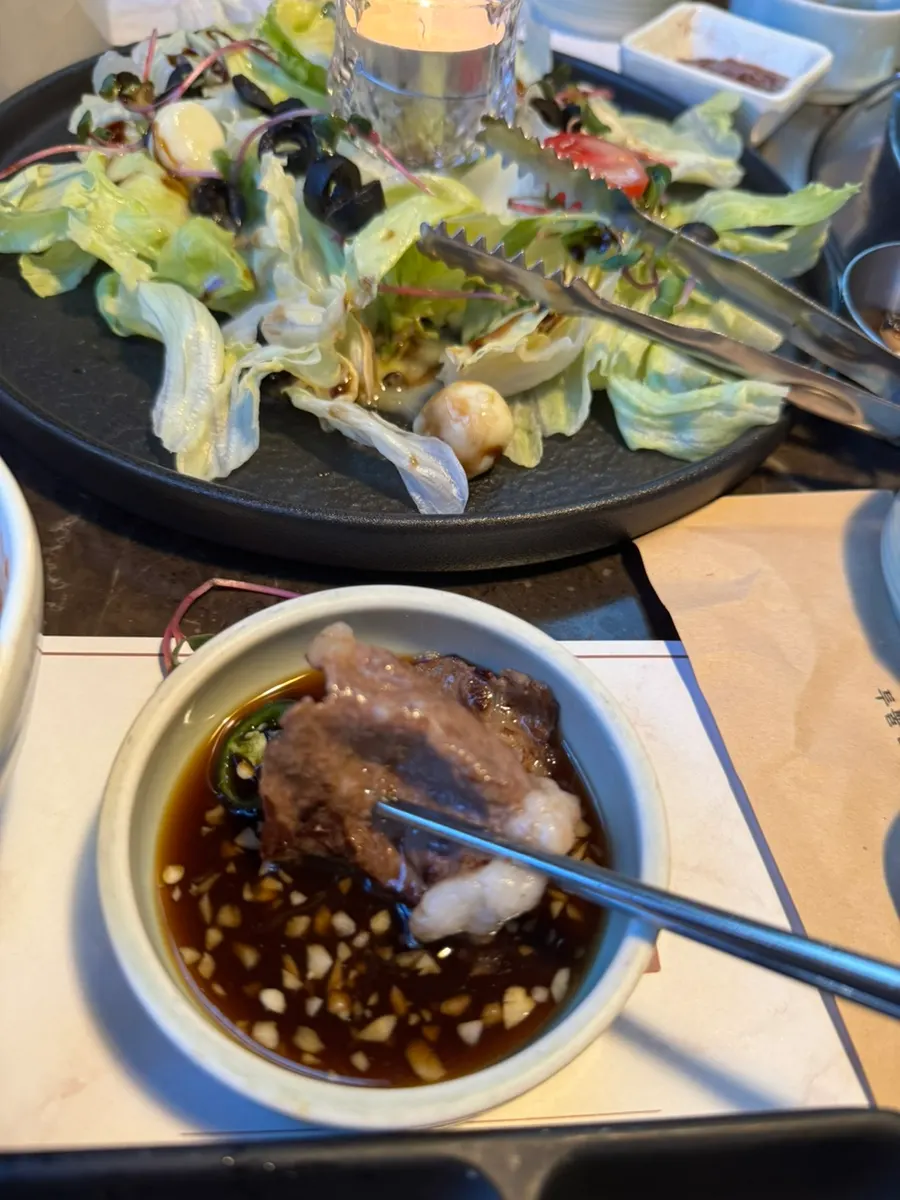 Brisket point grilled one piece at a time
