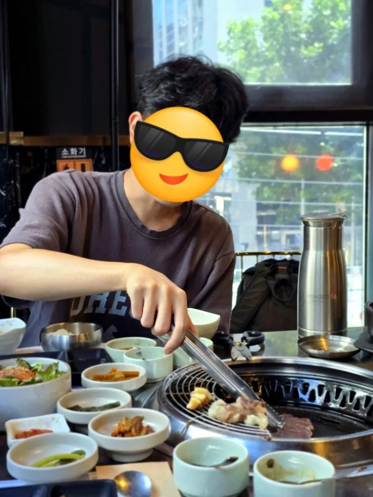 Korean beef grilled with the staff grilling service