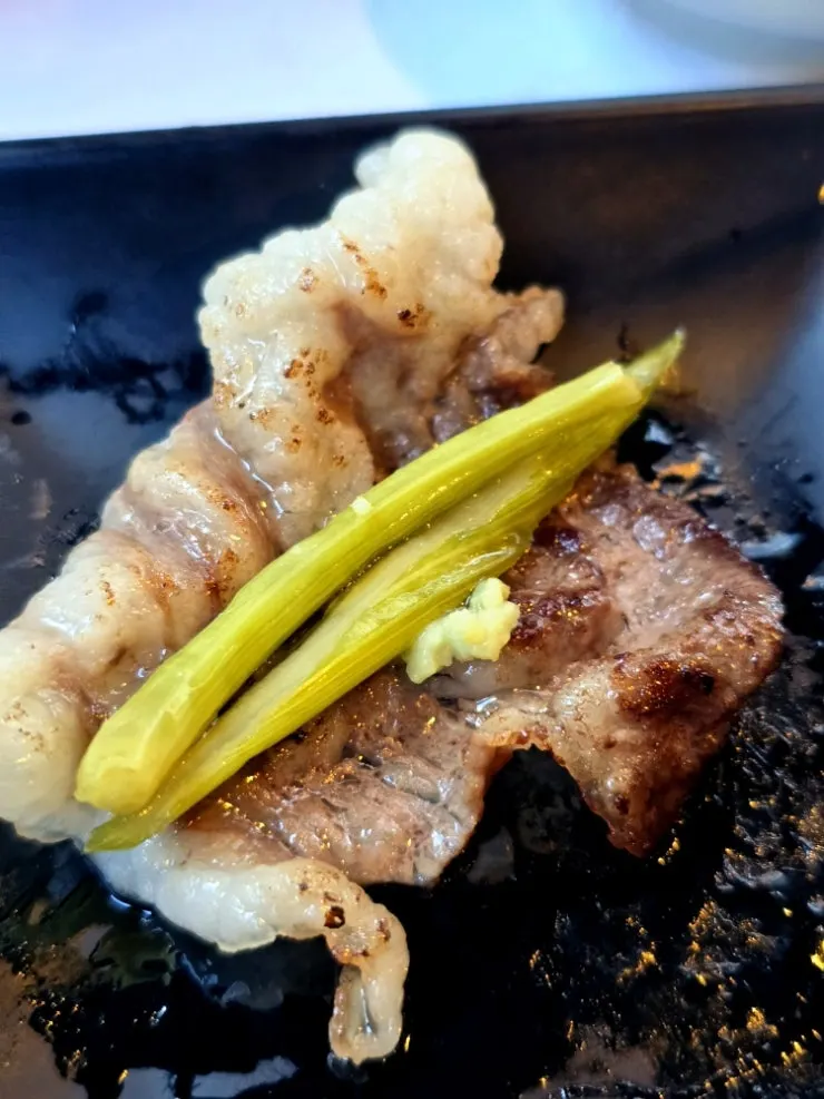 Marblejeong Korean beef brisket doenjang stew and top-pick salchisal