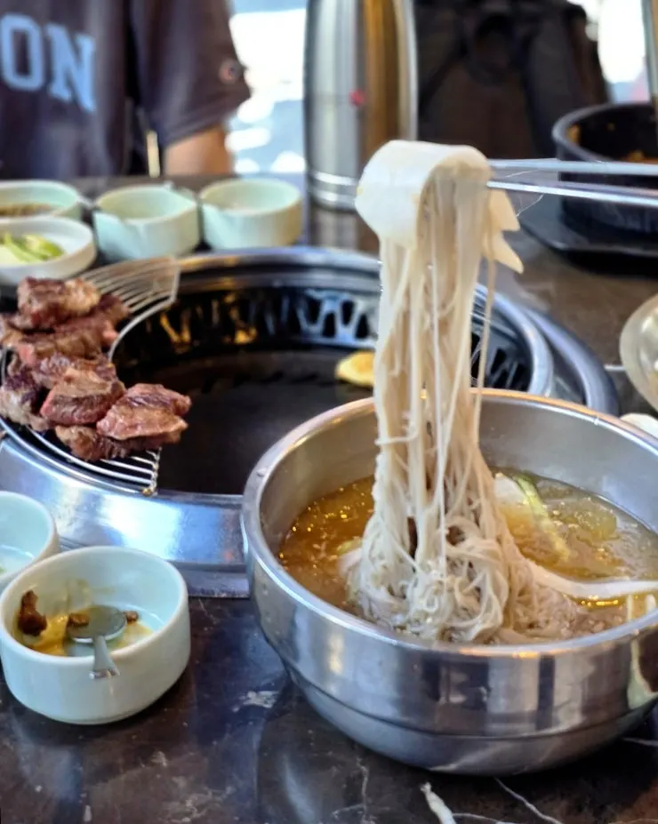 Beef brisket doenjang-jjigae packed with ingredients