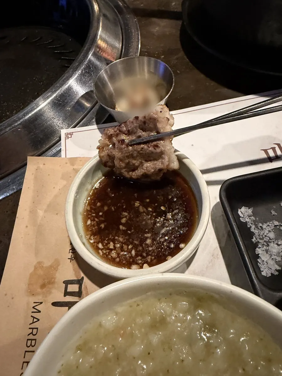 Quickly cooked Korean beef brisket