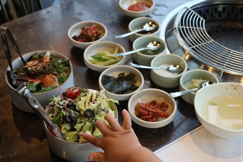Marblejeong's premium Korean beef menu board