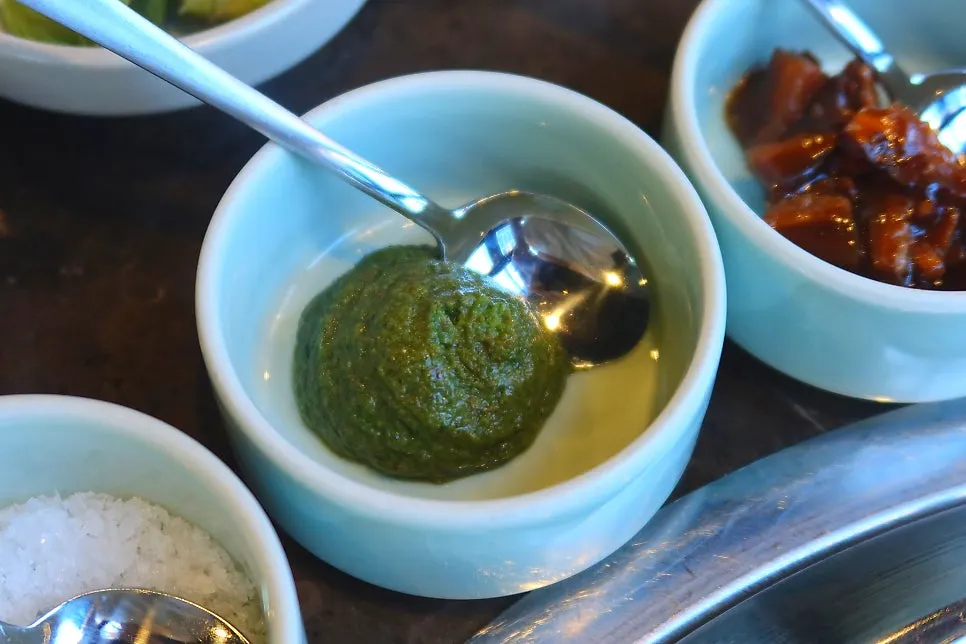Marblejeong's handmade shiitake mushroom wasabi side dish