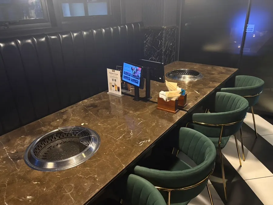 Inside a private room at Marblejeong suitable for group gatherings