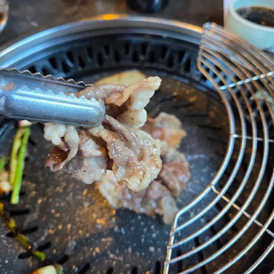 Golden-brown grilled beef belly