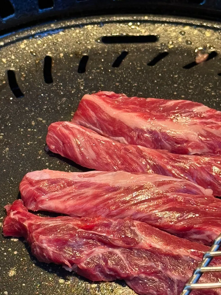 Chuck flap tail cooking on the grill