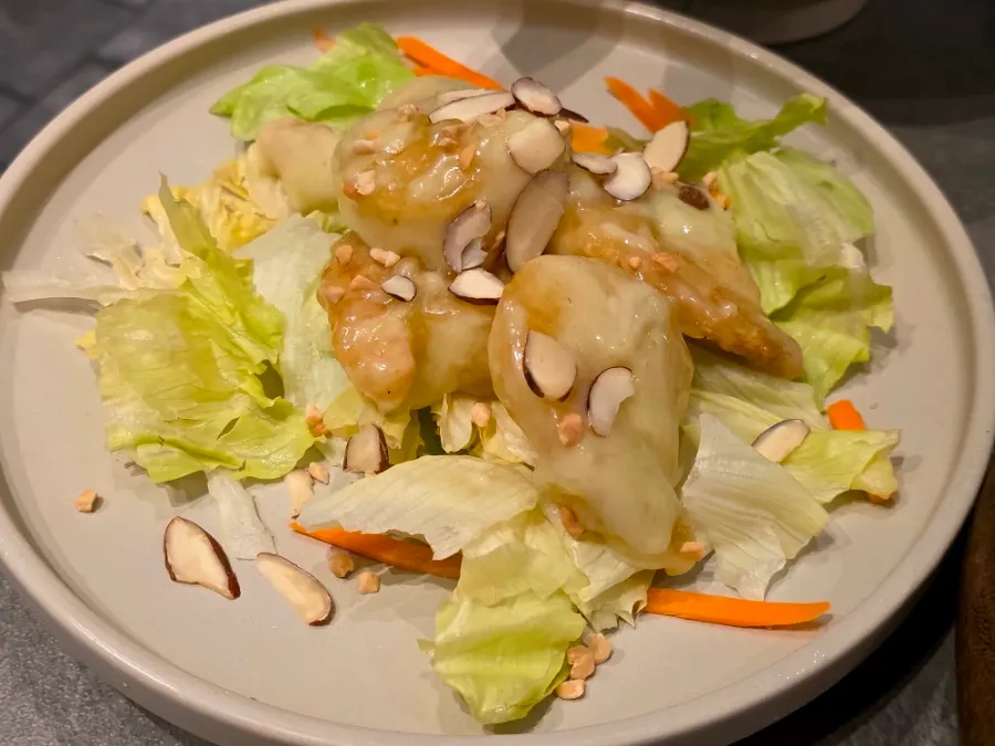 Cream shrimp side dish