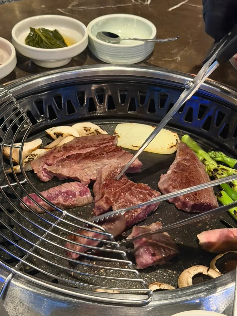 Cross-section of sirloin grilled golden brown