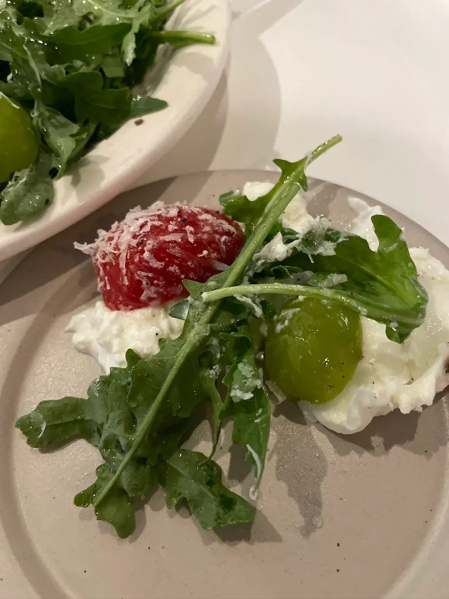 Generous arugula salad