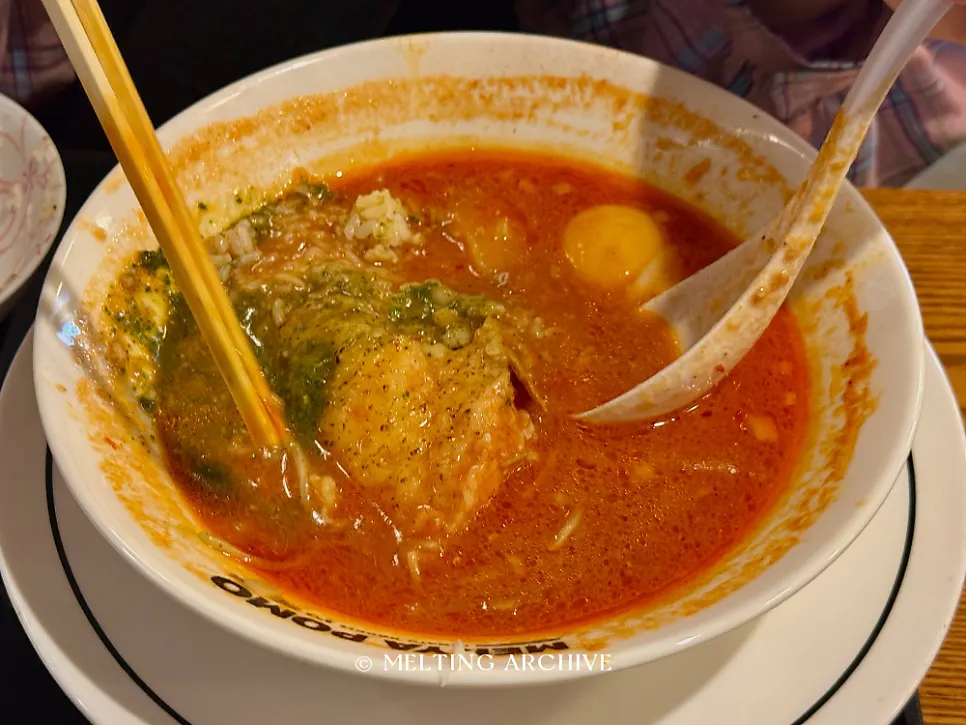 토마토라멘 국물에 밥을 넣어 만든 리조또