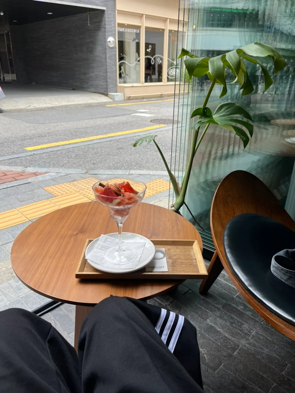 Solo café time by the fully opened window in Seongsu
