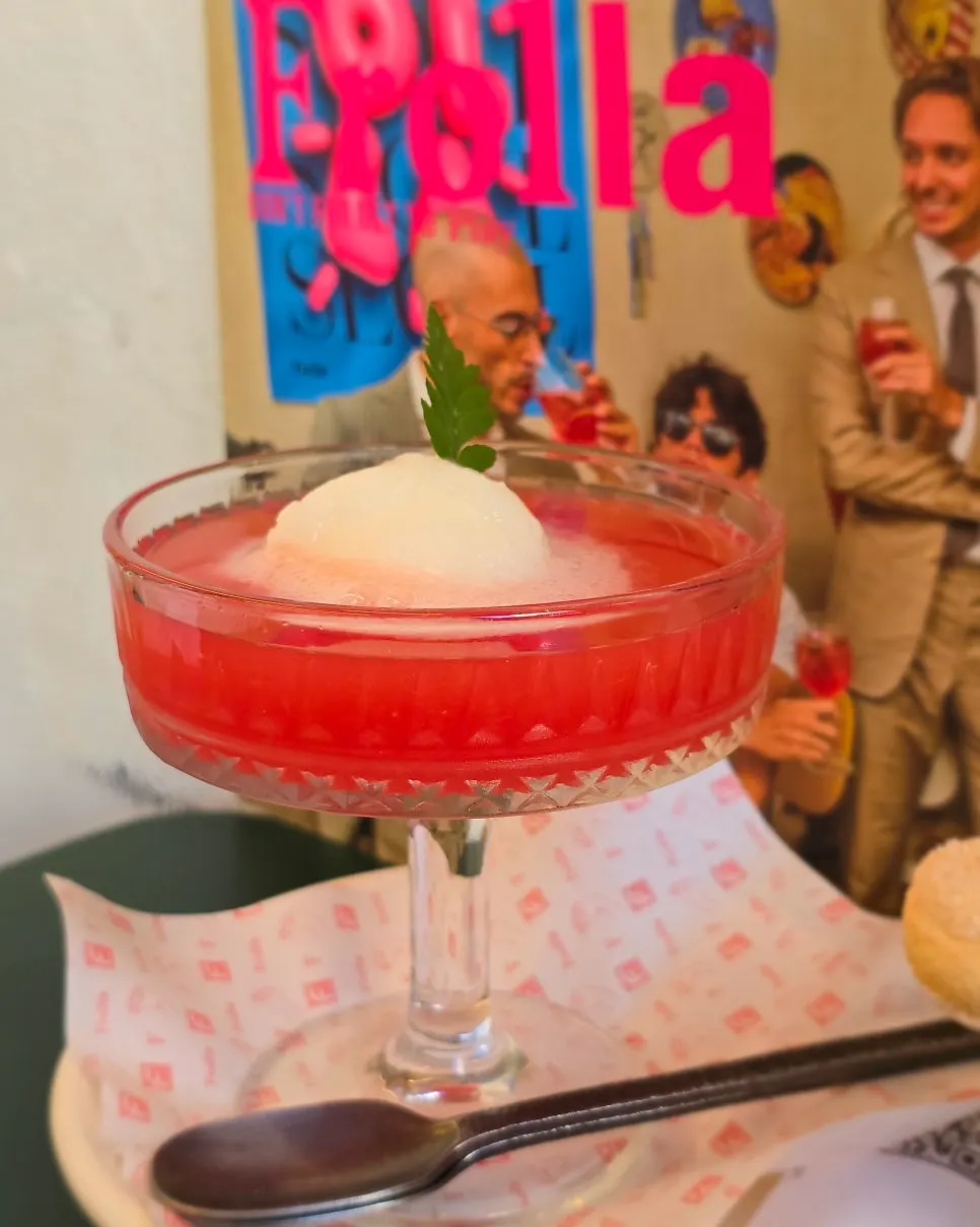 Bloody Lemon with watermelon juice and lemon gelato