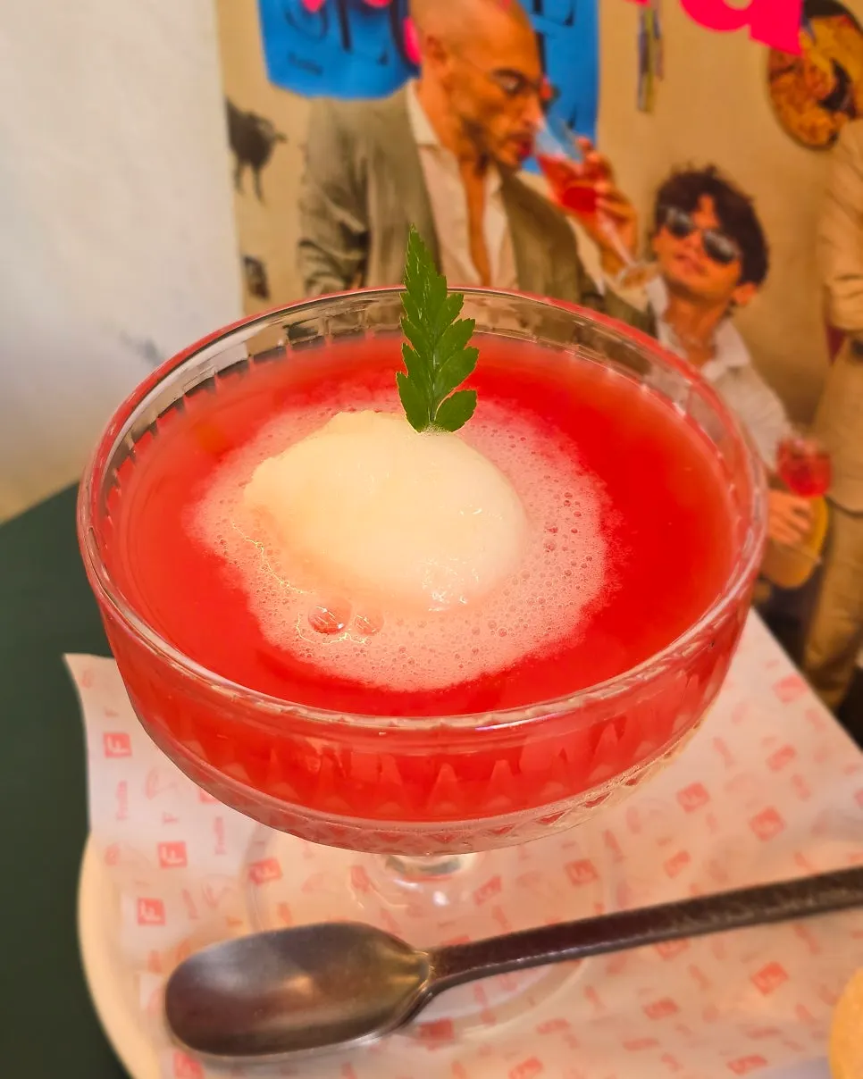 Bloody Lemon drink eaten with a spoon