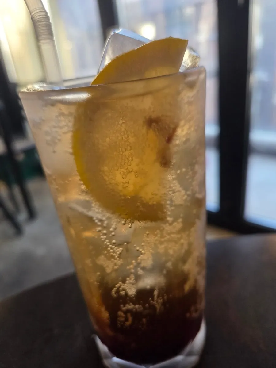 Two highballs in glasses