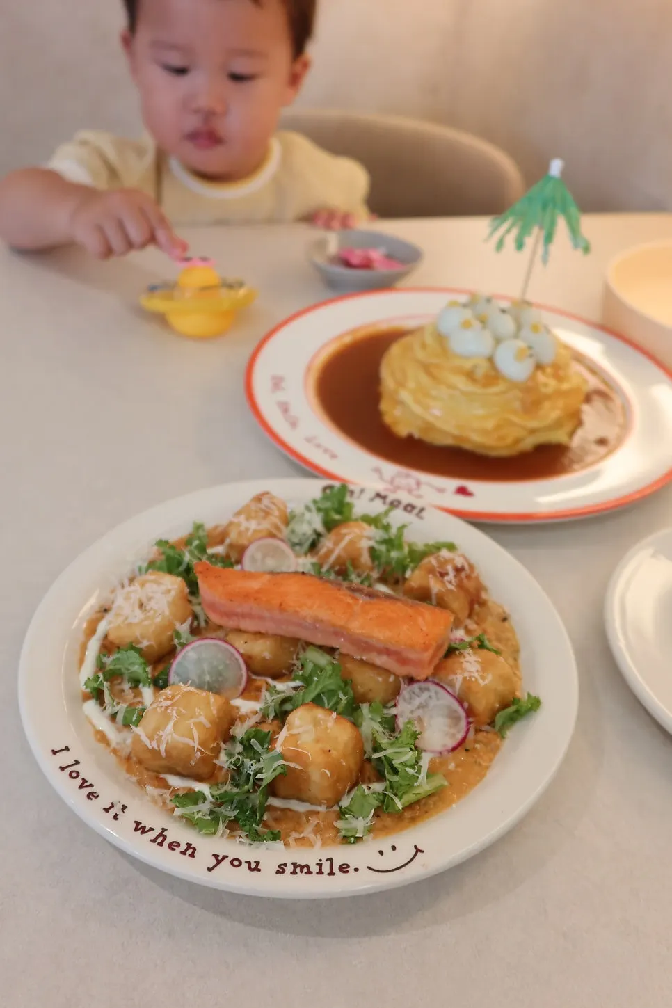 Rubber duck omurice menu