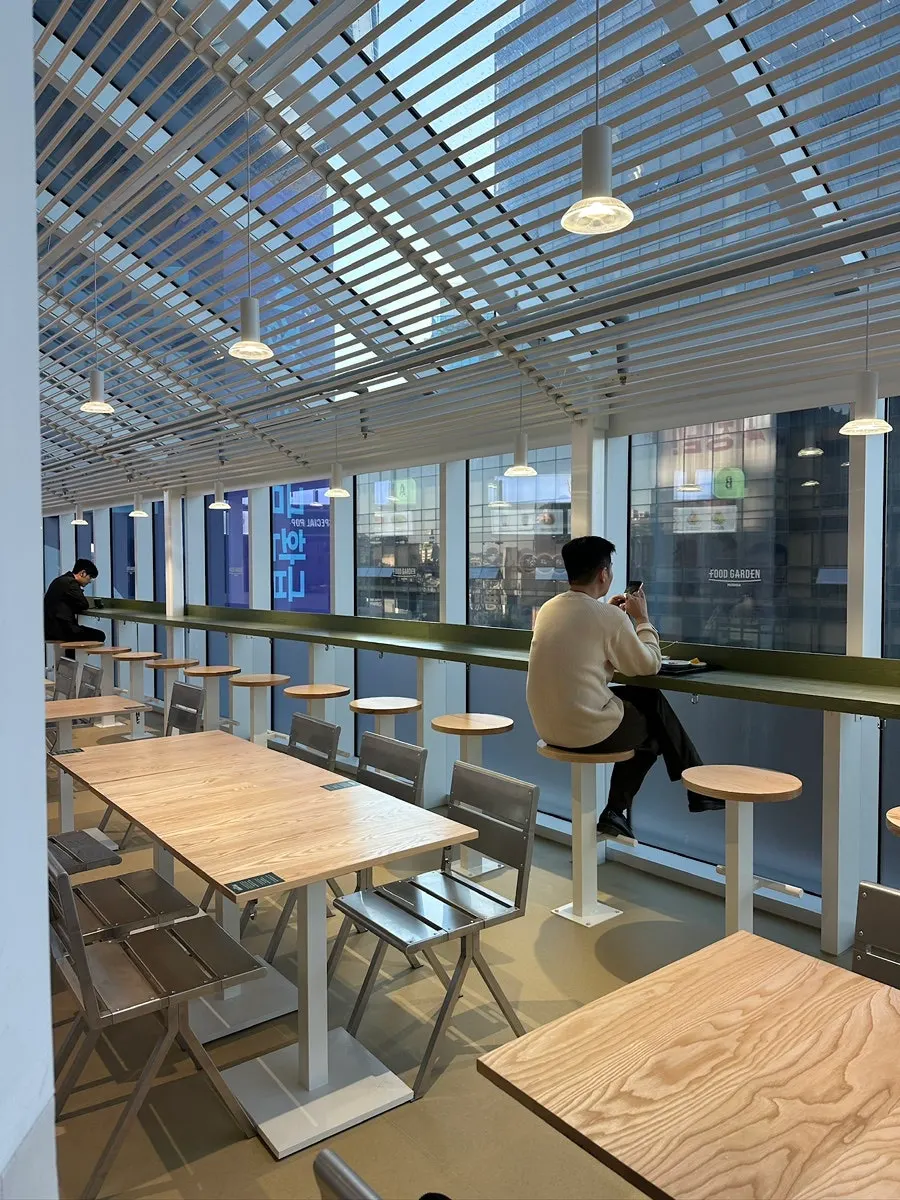 Neatly arranged interior of the restaurant