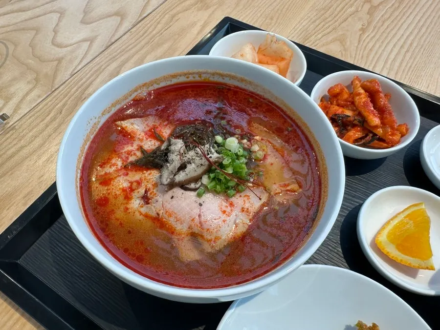 A plate of mandu that came with the meal