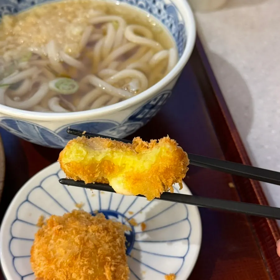 Sweet potato cheese croquette from the review event