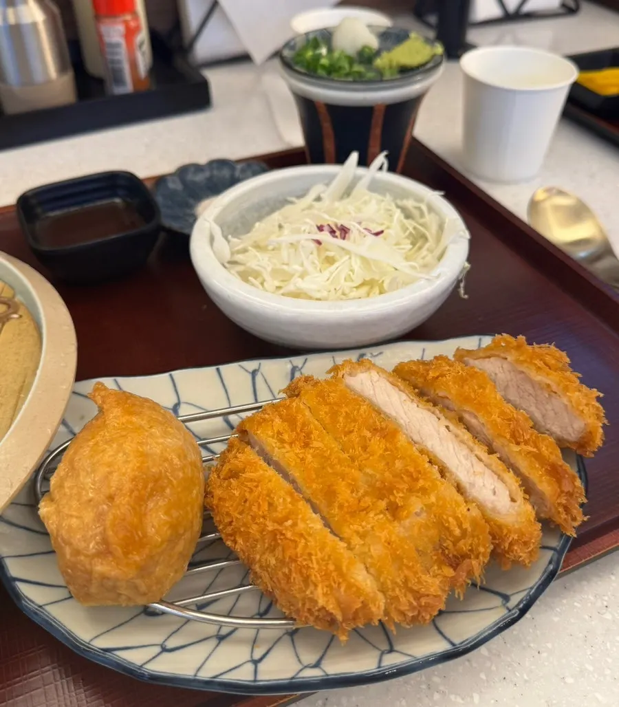 Close-up of crispy-battered king shrimp katsu
