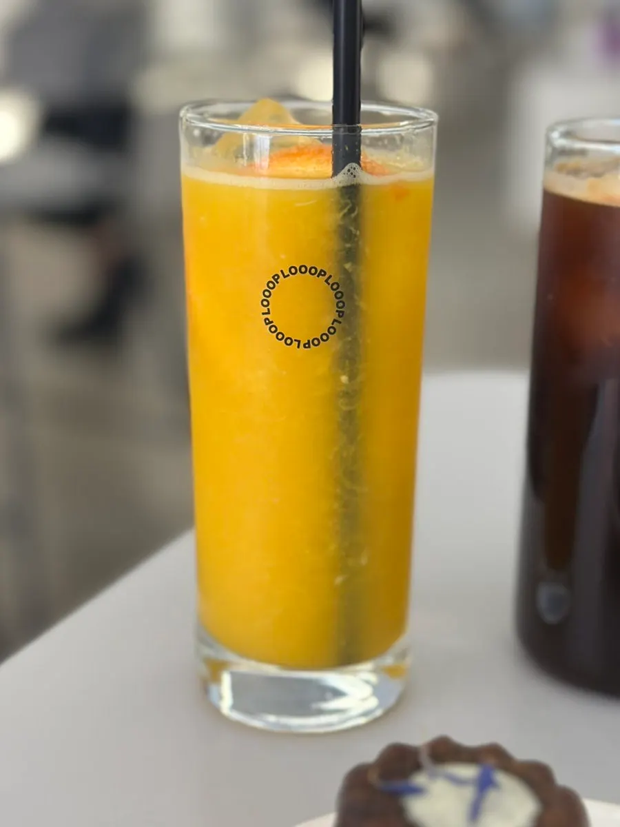 Natural orange juice with pulp