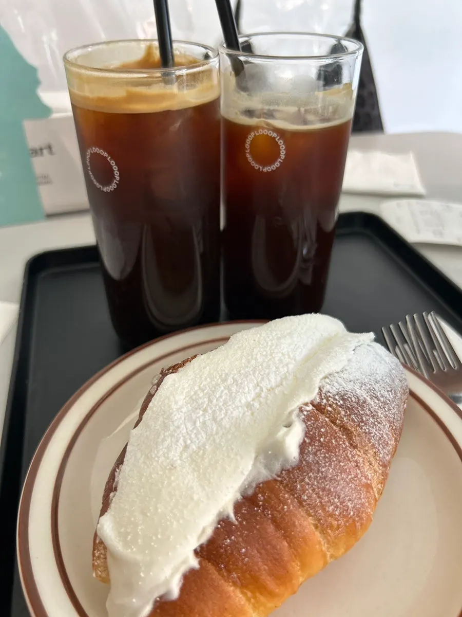注文したコーヒー、ナッティーとバランスの2杯