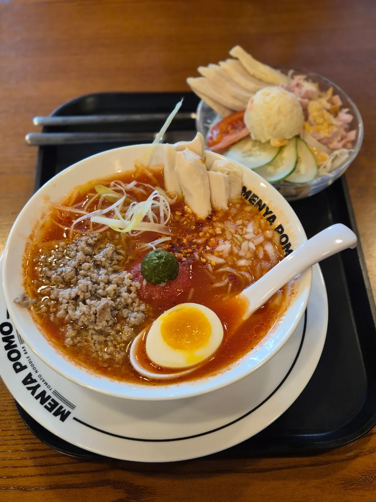 Signature tomato ramen photo at Menya Pomo Seongsu Branch