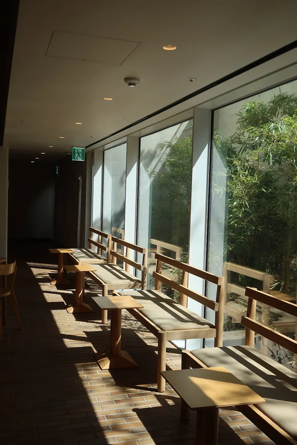 Café space connected to the shopping route