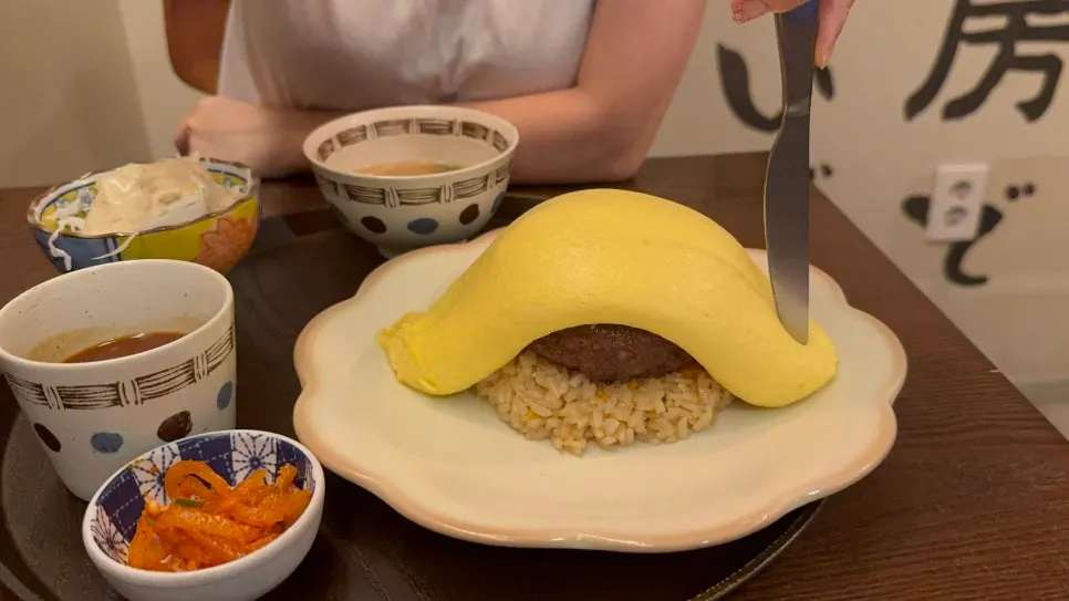 A dinner spread for sharing two different dishes
