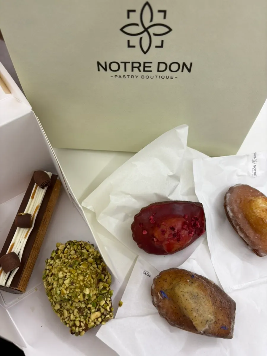 Notldun's 4 madeleine flavors and mille-feuille spread