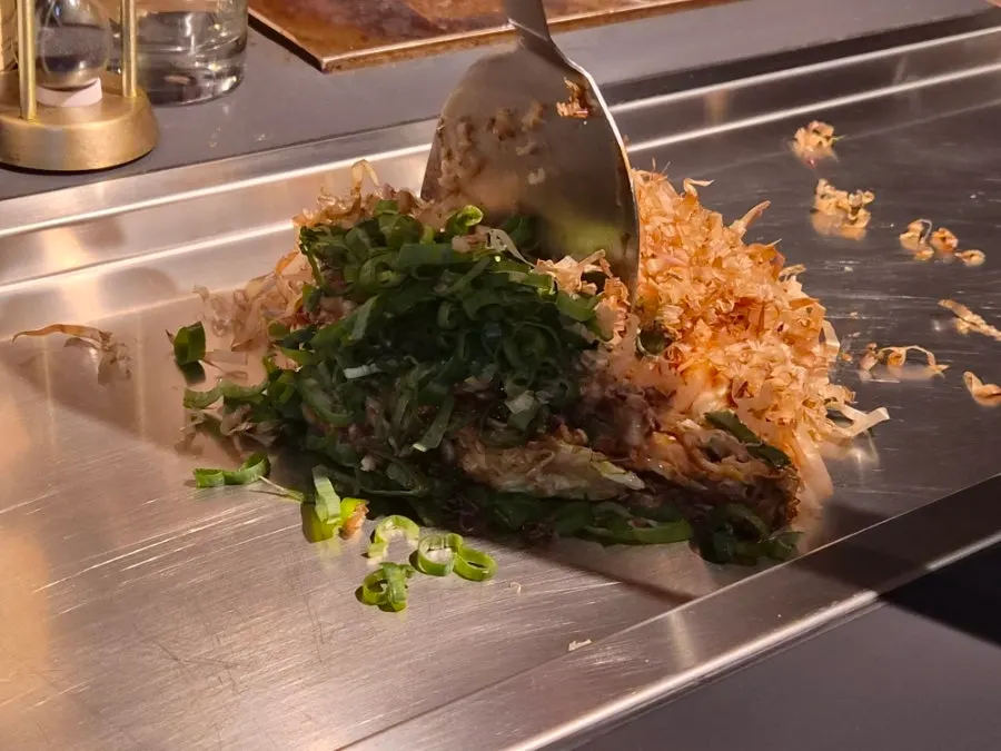 Okonomiyaki shared with a friend