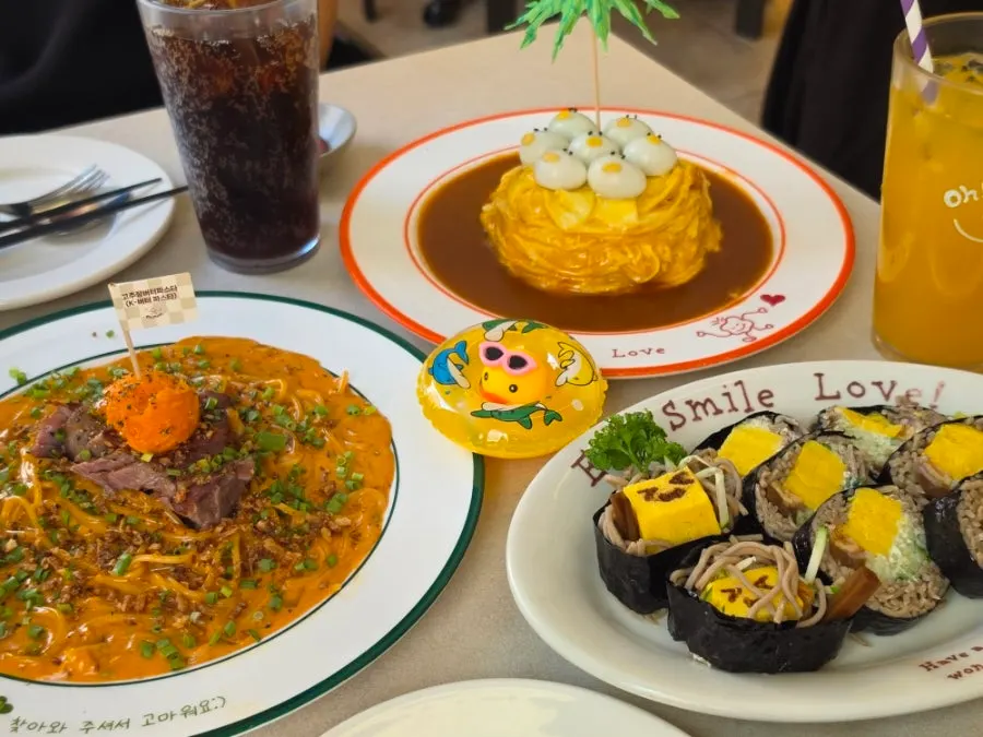 오밀 성수 2인 세트 전체 상차림