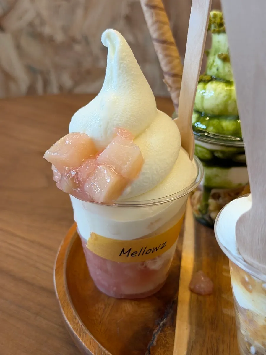 Helado de peach milk y peanut butter