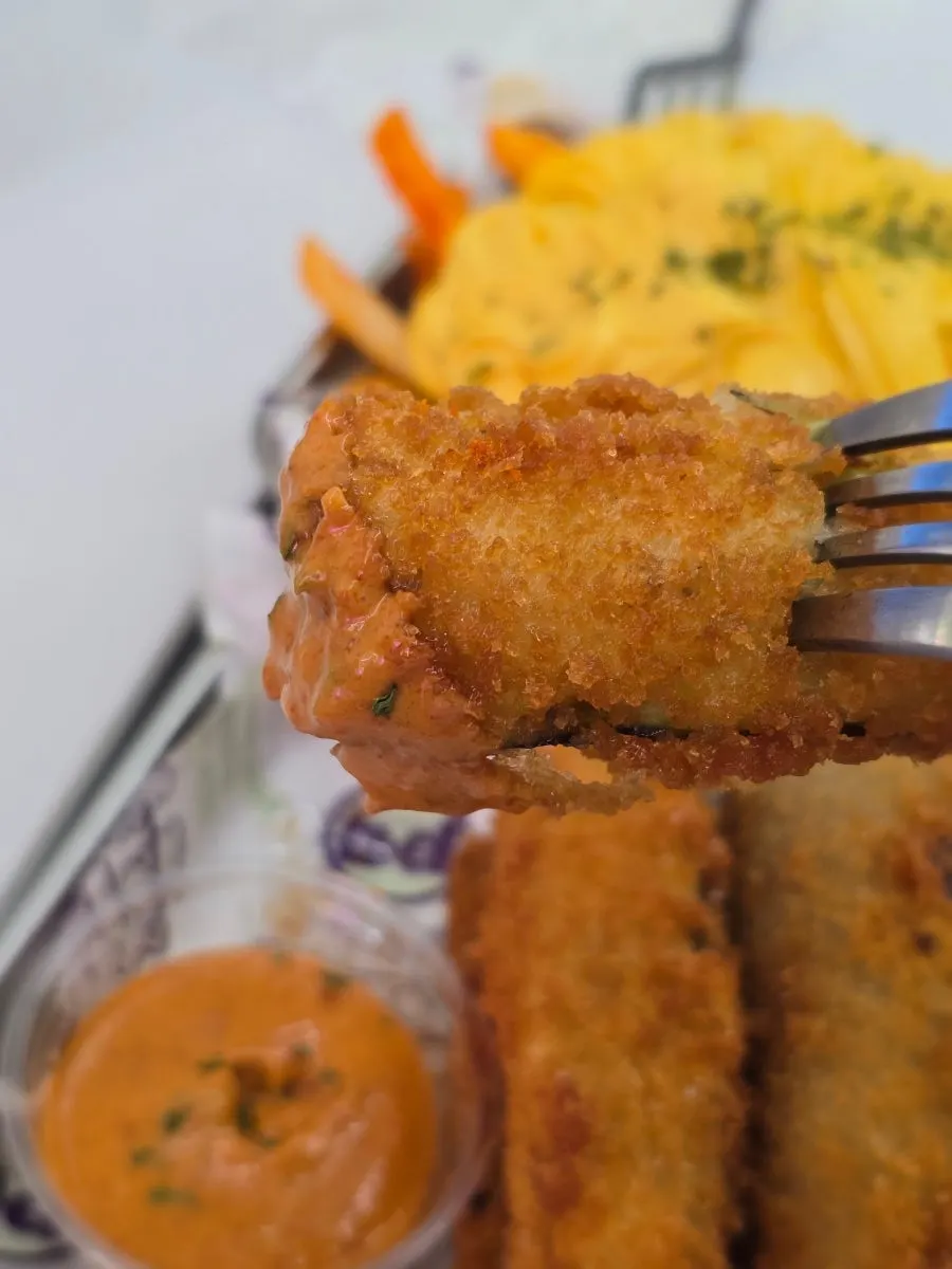 Crispy fried eggplant side dish
