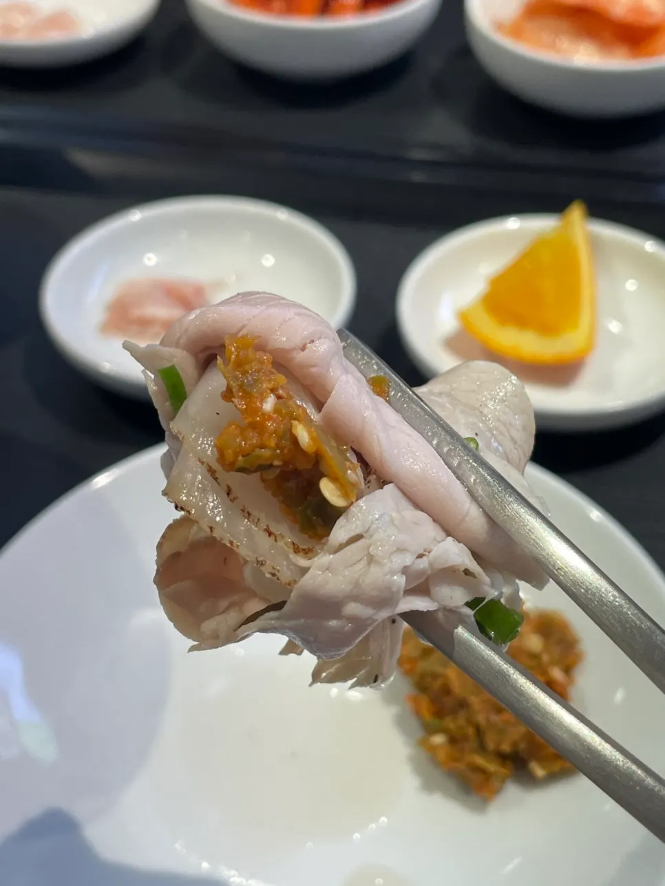 Herring roe radish and kimchi kkakdugi side dishes
