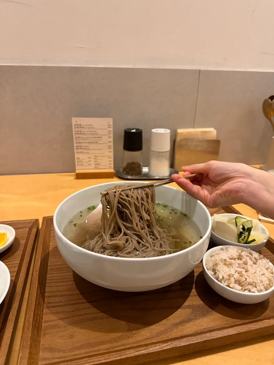 Bowl of Haw Naengmyeon with a generous amount of noodles