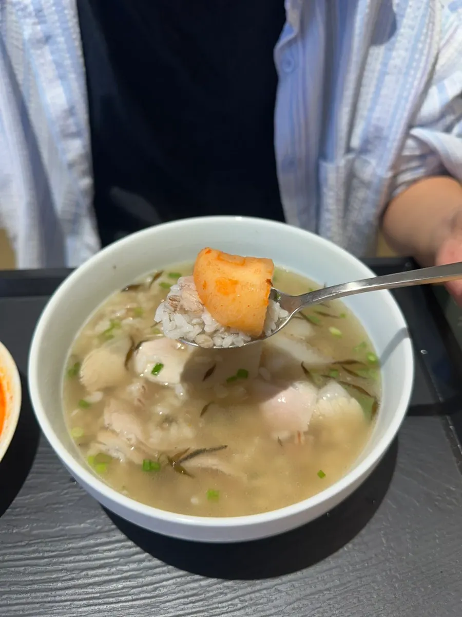 Clear Gomtang with a generous amount of meat