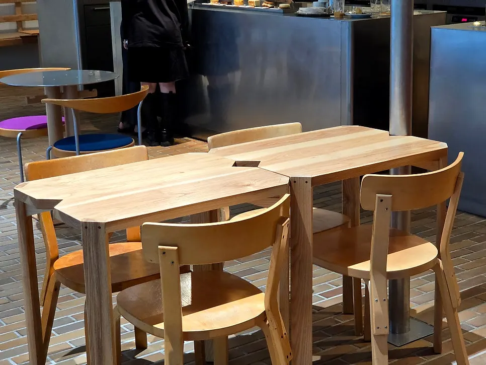 T Coffee's tables and seats with generous spacing