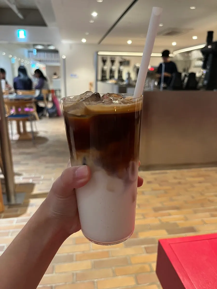 Vanilla cream cold brew with a distinct cream layer