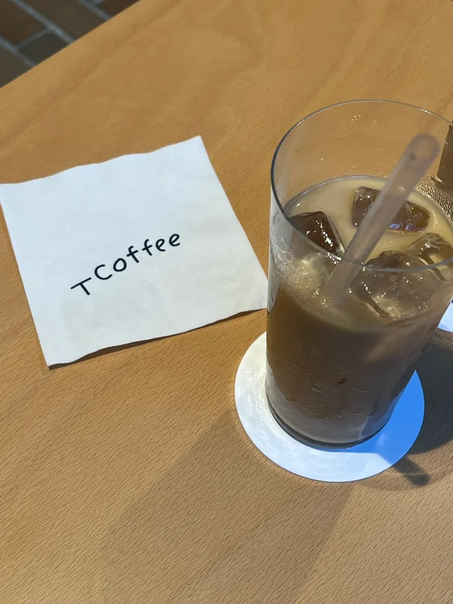 A T Coffee napkin with cute lettering
