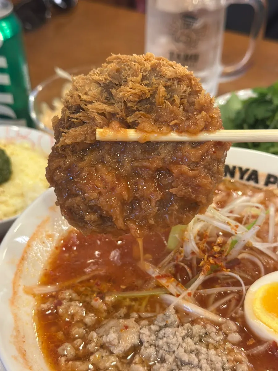 라멘에 올라간 한우카츠