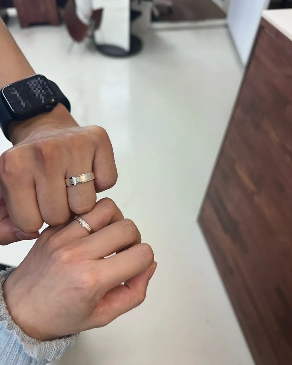 Two AXIS couple rings picked up same-day