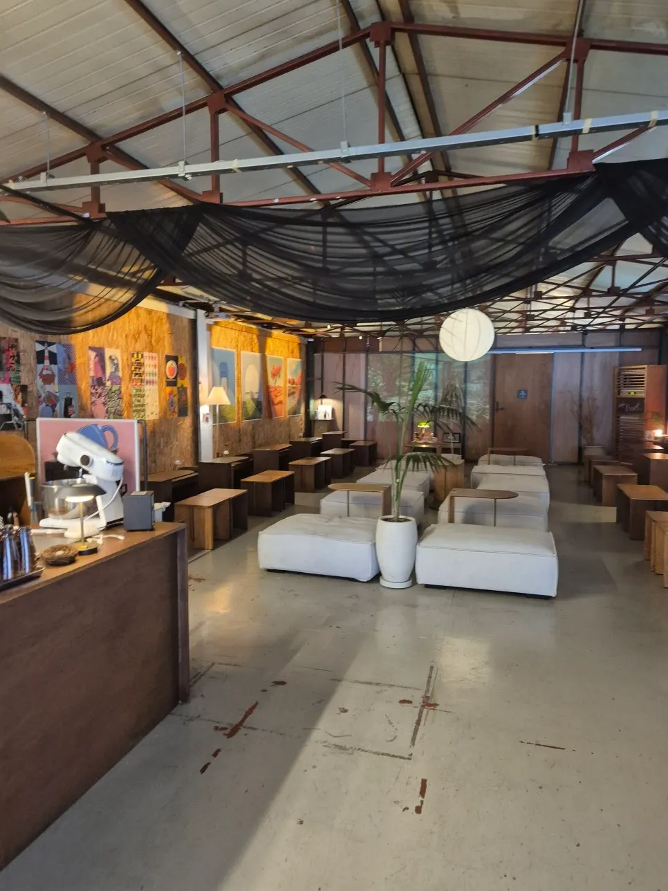 Spacious second-floor café area