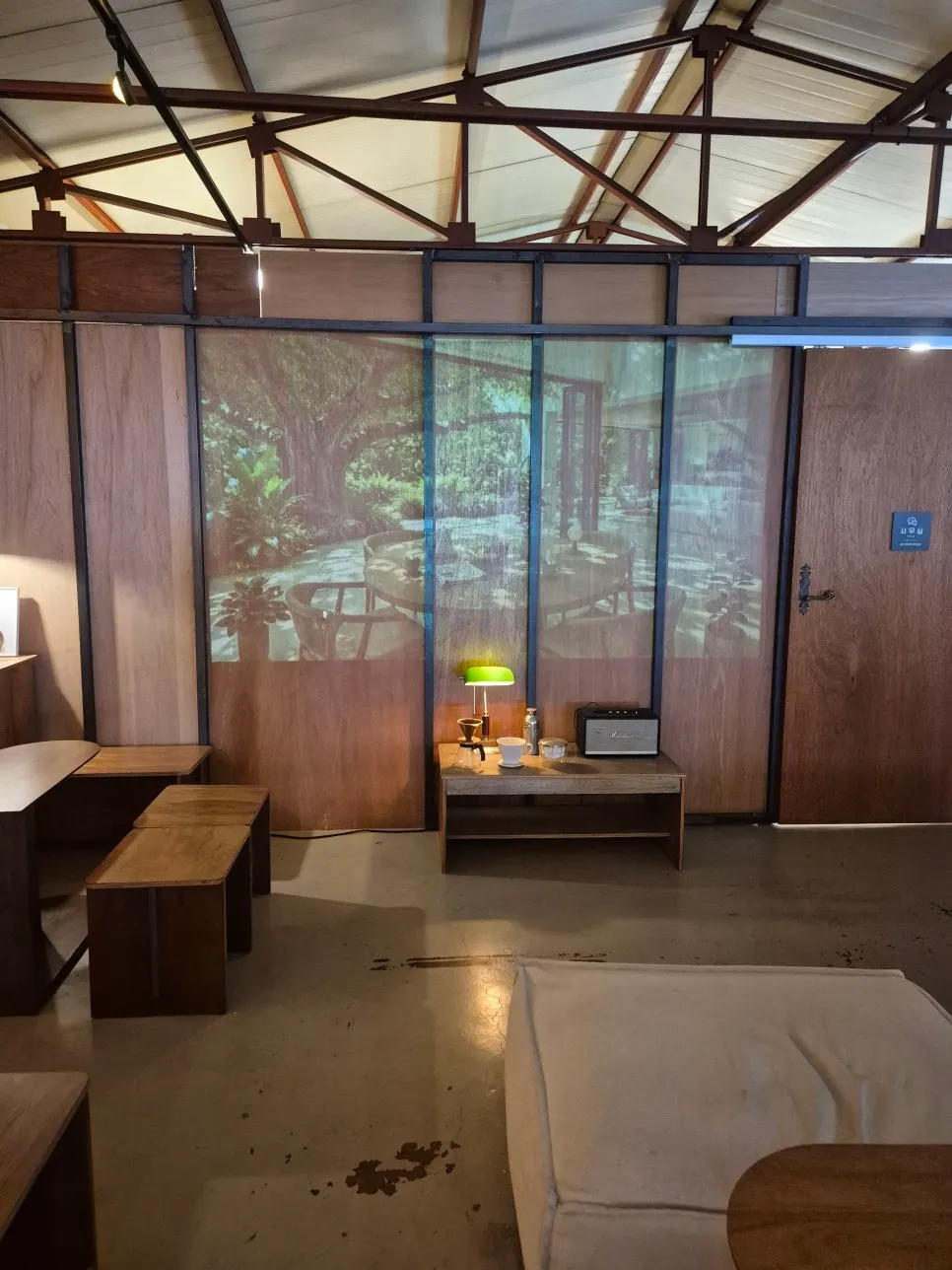 Spacious second-floor café area